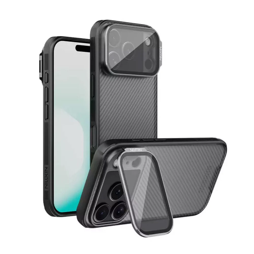Maska za iPhone 17 Pro 6.3 crna (transparent kamera) Nillkin CamShield Prop