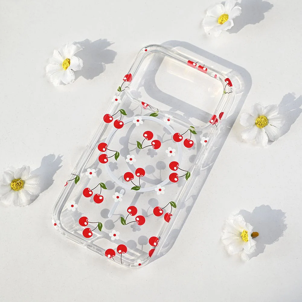Maska za iPhone 17 Pro 6.3 Cute Cherries Print Magsafe