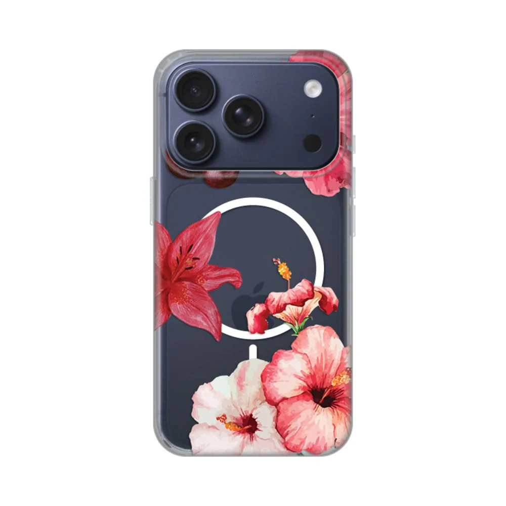 Maska za iPhone 17 Pro 6.3 Hibiscus Print Magsafe