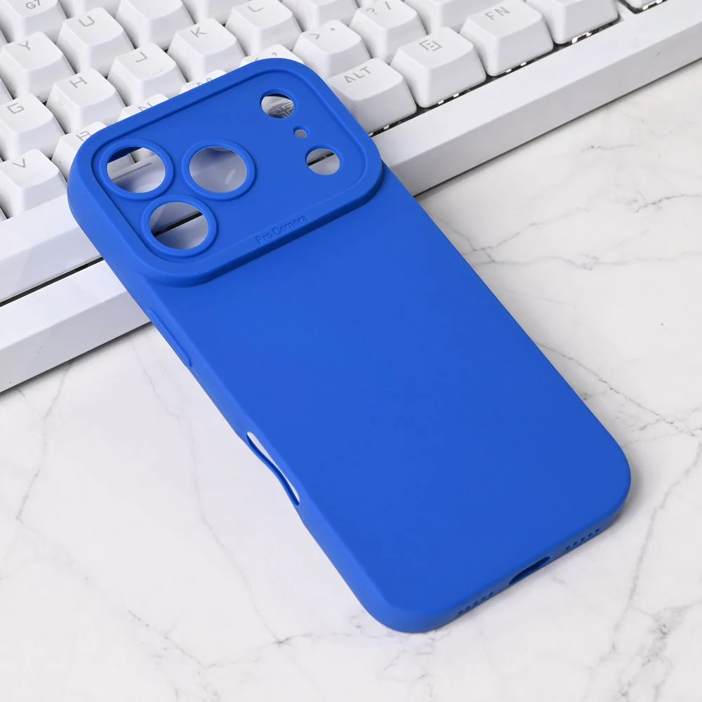 Maska za iPhone 17 Pro 6.3 plava Silikon Pro Camera
