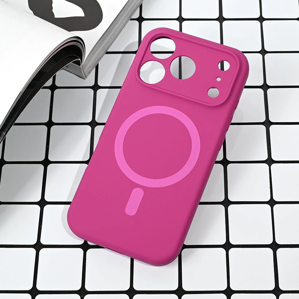 Maska za iPhone 17 Pro 6.3 tamno pink Magsafe Pure color