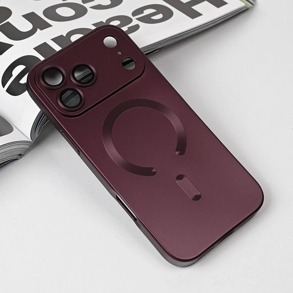 Maska za iPhone 17 Pro Max 6.9 bordo Magsafe Chrome