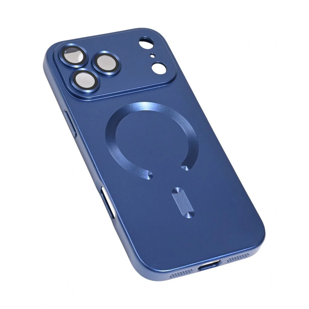 Maska za iPhone 17 Pro Max 6.9 tamno plava Magsafe Chrome