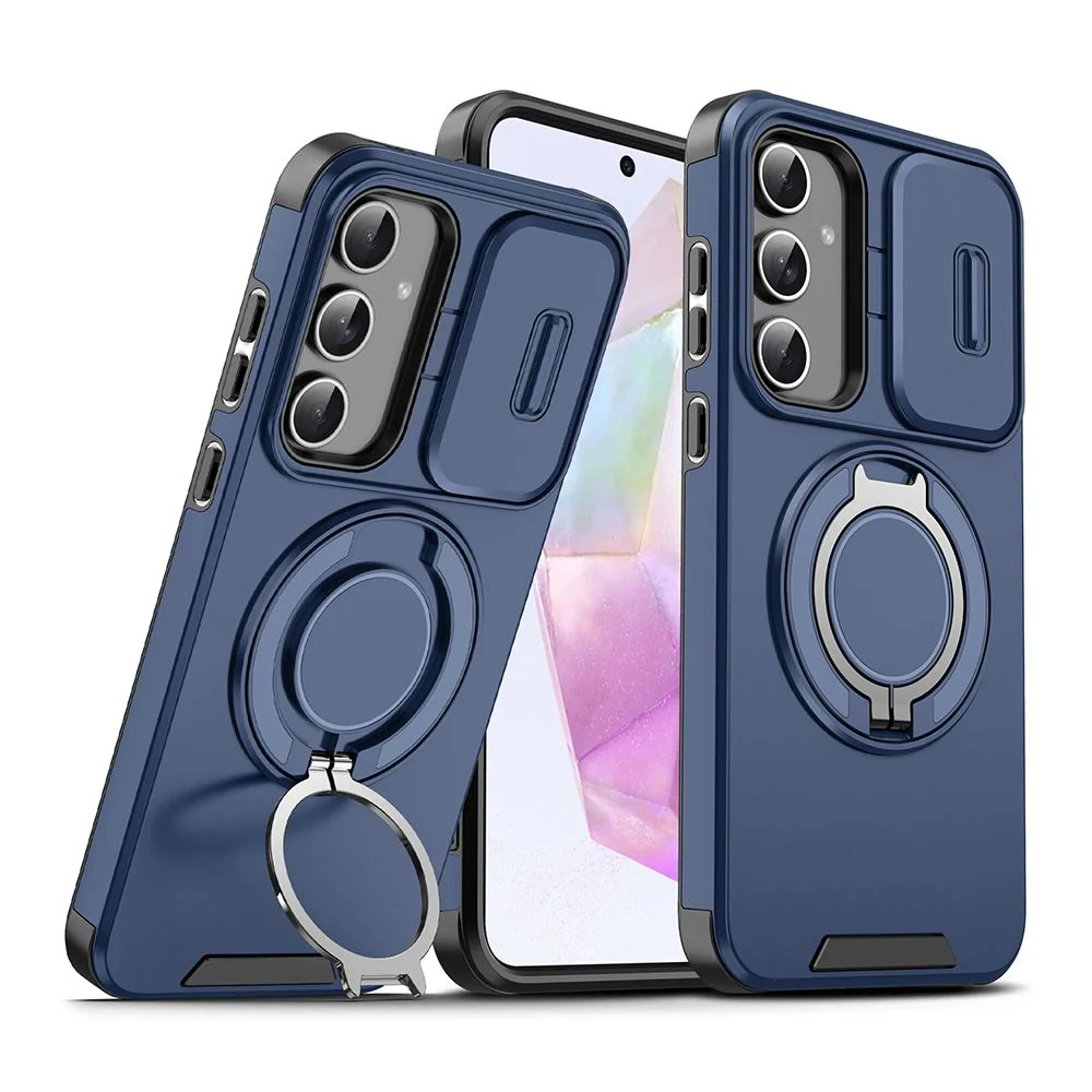 Maska za Samsung A576B Galaxy A57 5G plava CamShield Ring stand