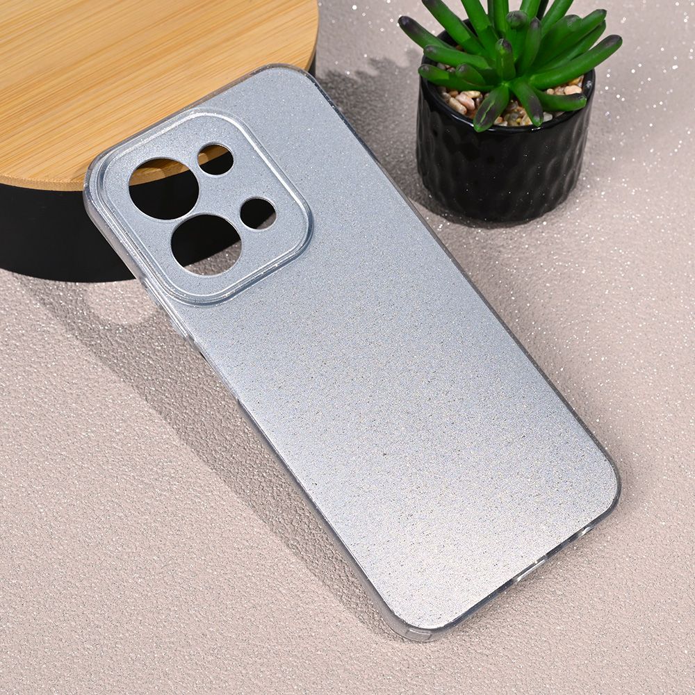 Maska za Xiaomi Redmi 15C 4G 173mm srebrna Sparkle Dust