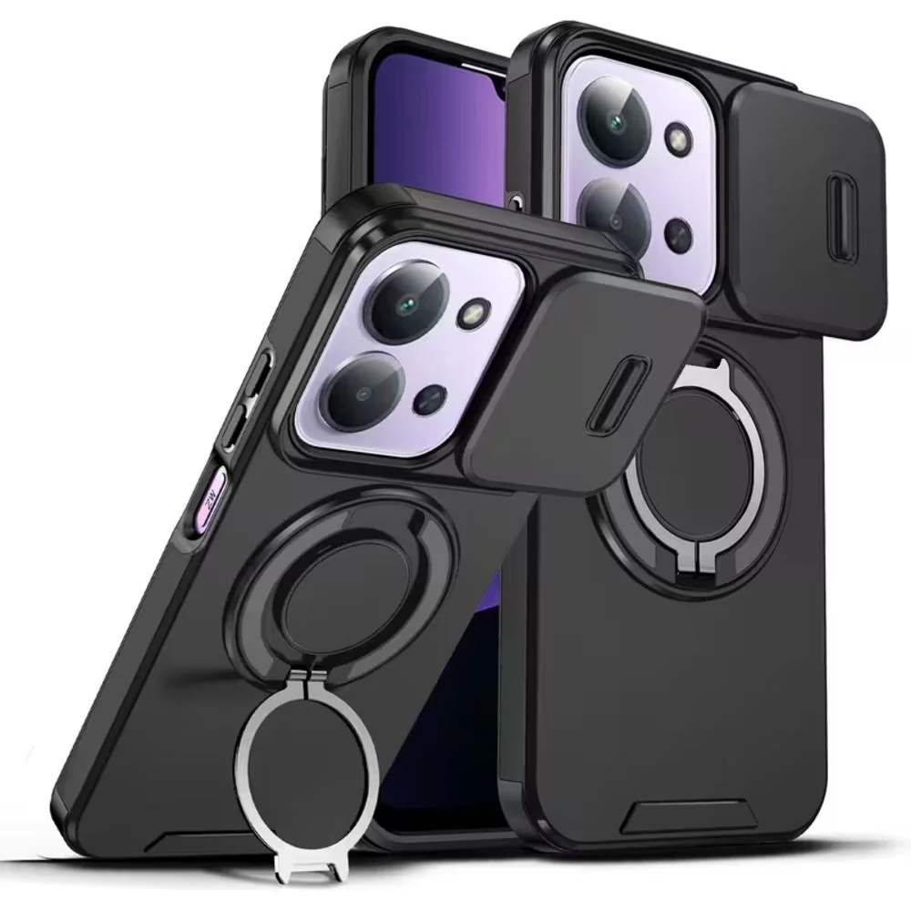 Maska za Xiaomi Redmi 15C 4G EU 173mm crna CamShield Ring stand