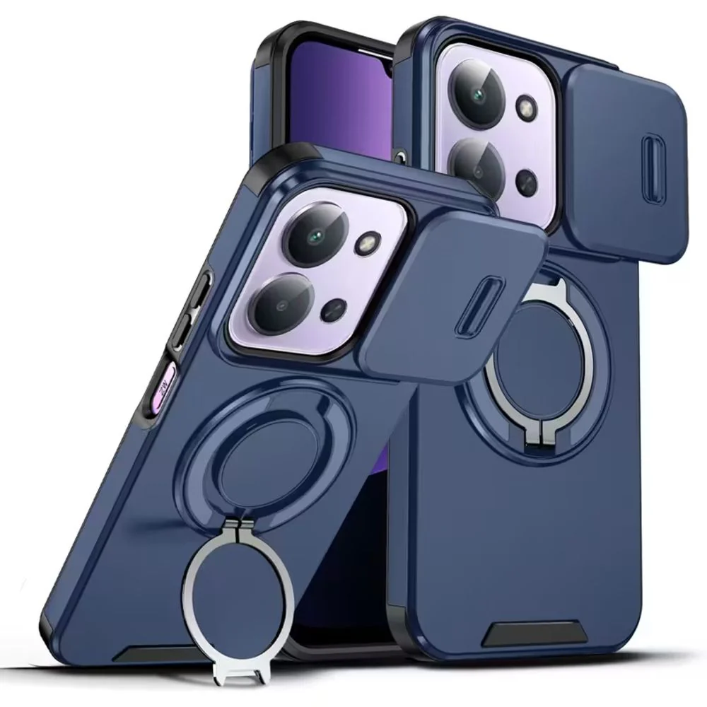 Maska za Xiaomi Redmi 15C 4G EU 173mm plava CamShield Ring stand