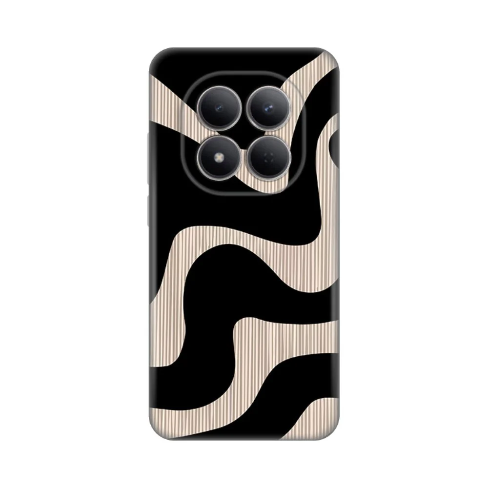 Maska za Xiaomi Redmi Note 15 Pro 5G Black Flow Silikonska Print Skin