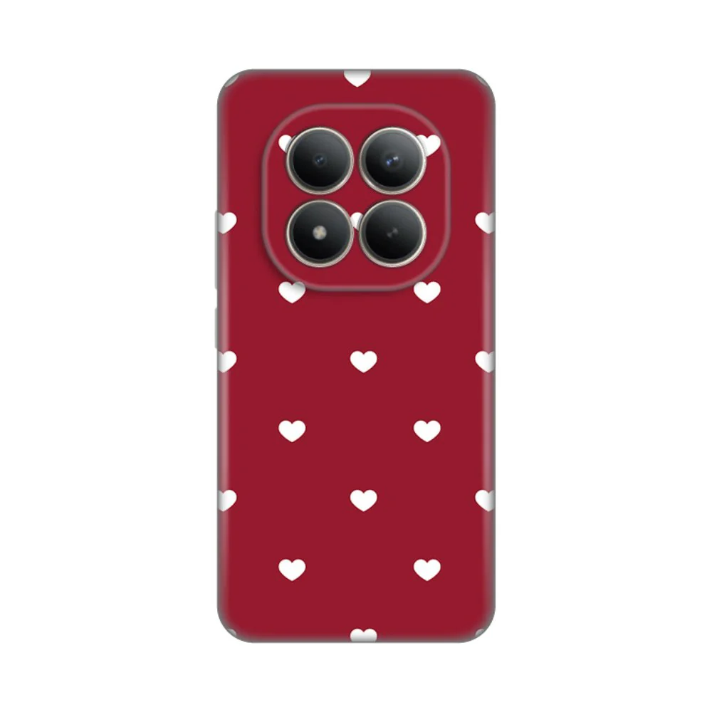 Maska za Xiaomi Redmi Note 15 Pro Plus 5G Burgundy Hearts Silikonska Print Skin