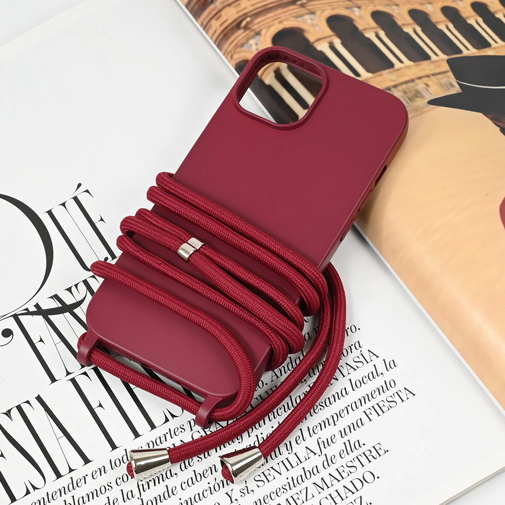 Torbica Crossbody za iPhone 13 6.1 bordo