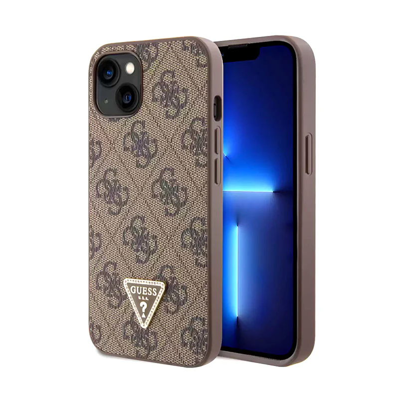 Torbica Guess Hc PU Leather 4G Triangle Strass za iPhone 15 6.1  (GUHCP15SP4TDPW)