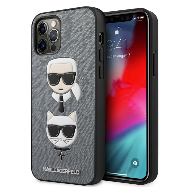 Torbica Karl Lagerfeld CPU Saffiano K&C Heads za iPhone 12/12 Pro 6.1  (KLHCP12MSAKICKCSL)
