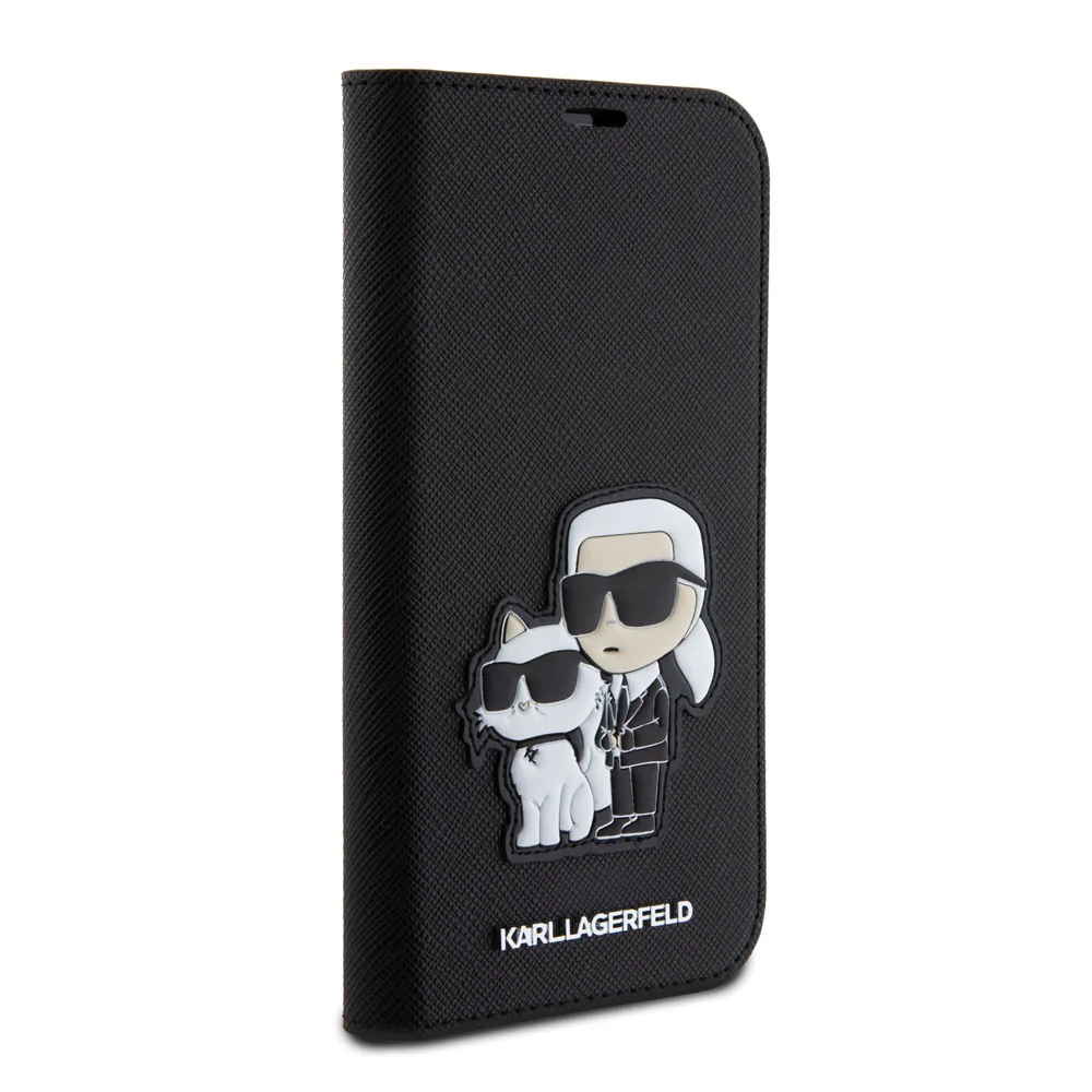 Torbica Karl Lagerfeld Saffiano BP Nft Karl&Choupette za iPhone 15 Pro 6.1 (KLBKP15LSANKCPK)