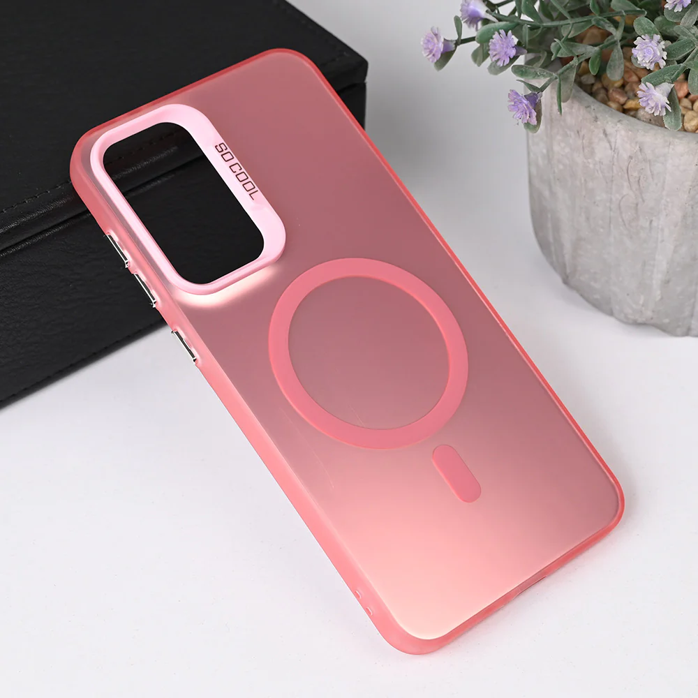 Torbica Magsafe Clear za Samsung A366B Galaxy A36 5G roze