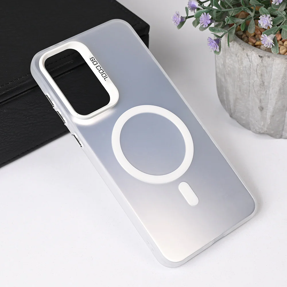 Torbica Magsafe Clear za Samsung A566B Galaxy A56 5G srebrna