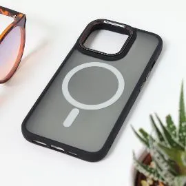 Torbica Magsafe colorful za iPhone 15 Pro 6.1 crna
