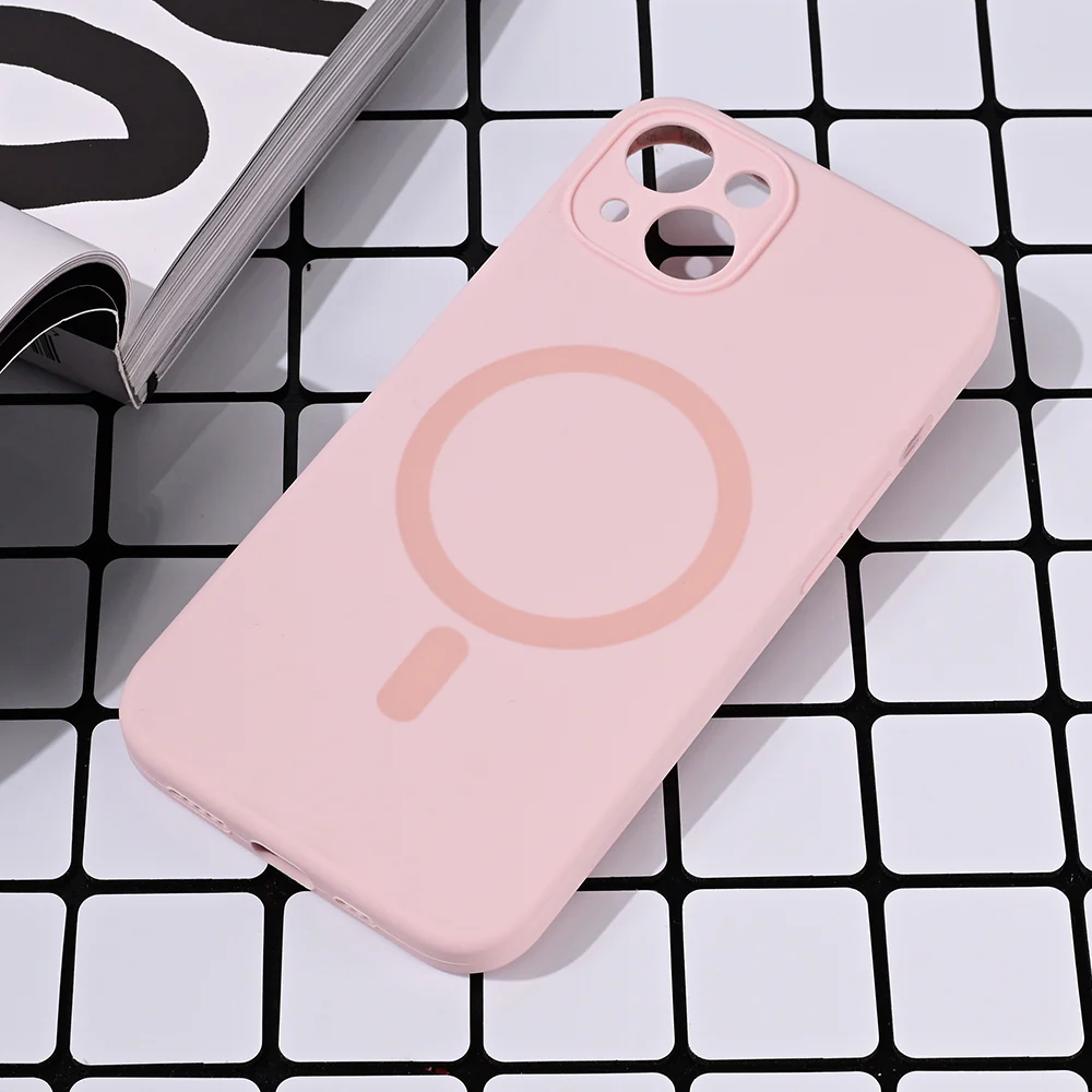 Torbica Magsafe Pure color za iPhone 13 6.1 roze