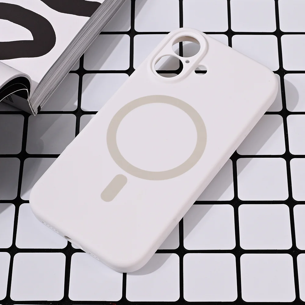 Torbica Magsafe Pure color za iPhone 16 6.1 bela
