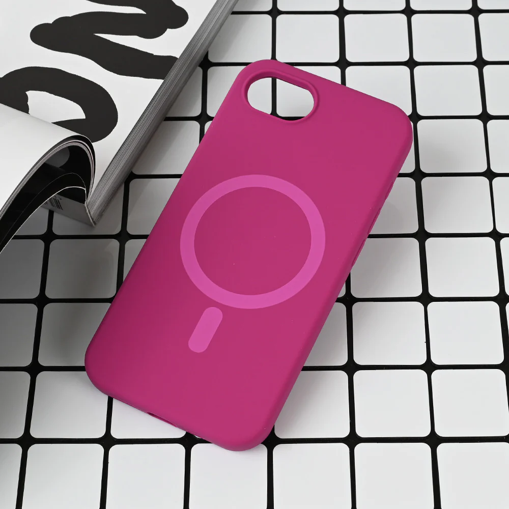 Torbica Magsafe Pure color za iPhone 16e tamno pink