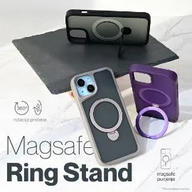 Torbica Magsafe Ring Stand za iPhone 15 Pro Max 6.7 ljubicasta