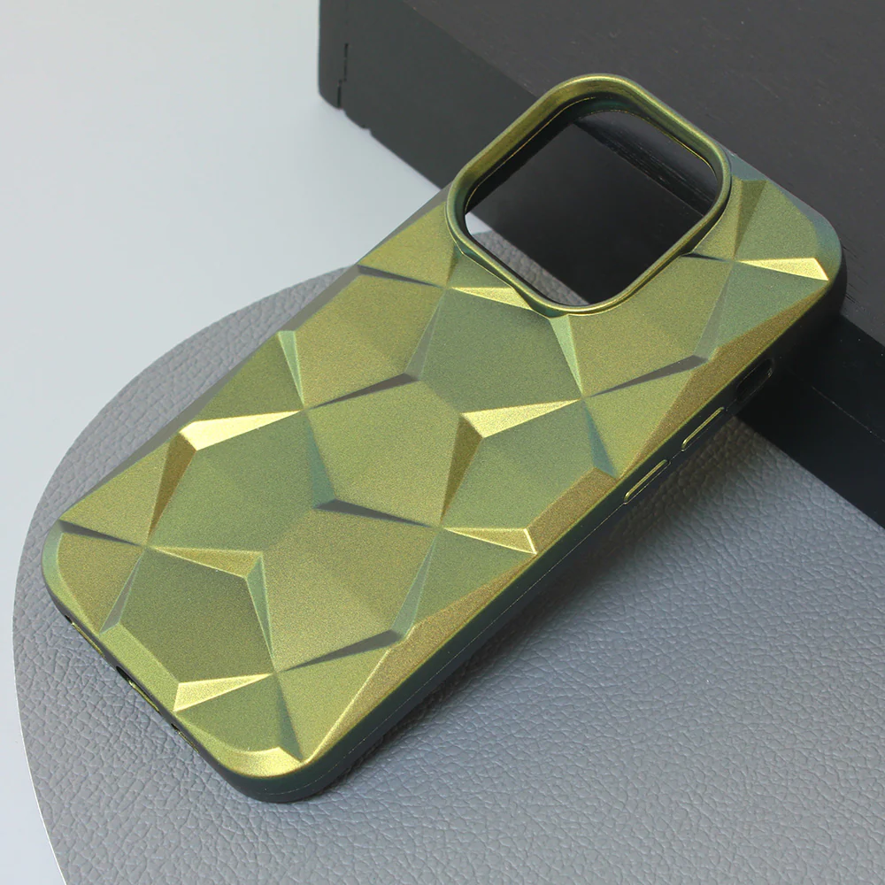 Torbica Shiny Diamond za iPhone 15 Pro 6.1 maslinasto
