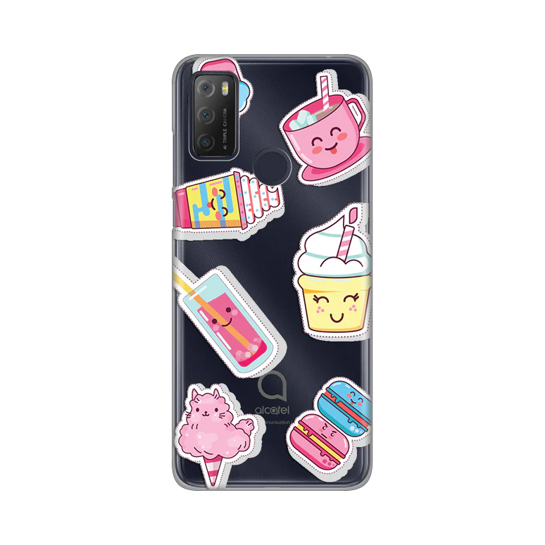 Torbica Silikonska Print Skin za Alcatel 1S 2021/3L 2021/A1 Alpha 21 Ice cream