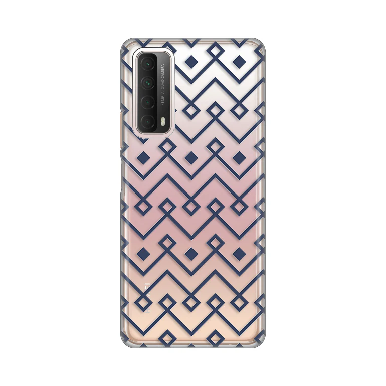 Torbica Silikonska Print Skin za Huawei P Smart 2021 Blue cubes