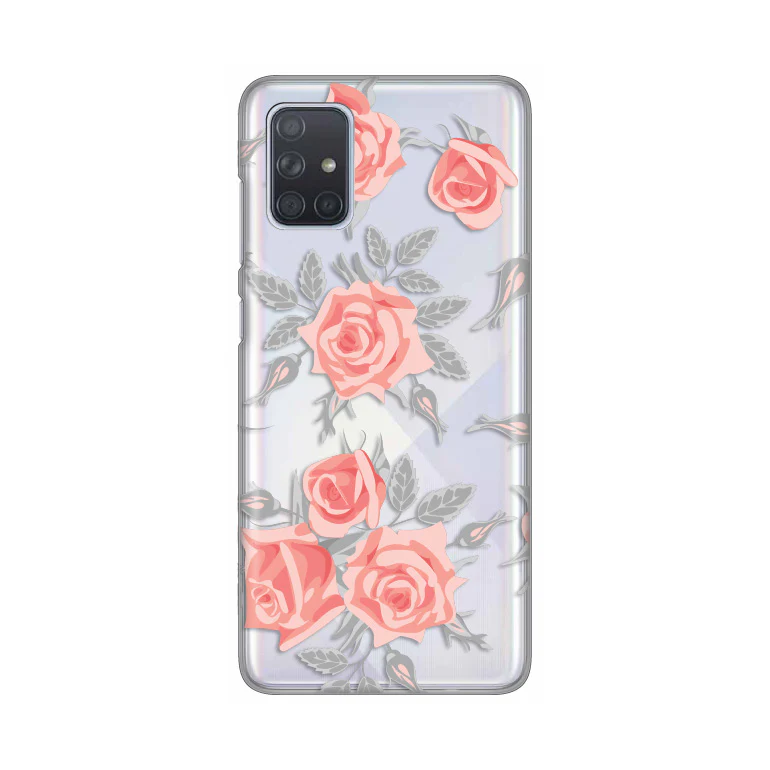 Torbica Silikonska Print Skin za Samsung A715F Galaxy A71 Elegant Roses