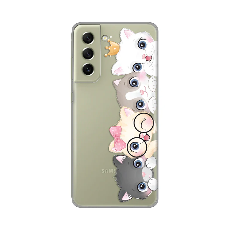 Torbica Silikonska Print Skin za Samsung G990 Galaxy S21 FE Cats