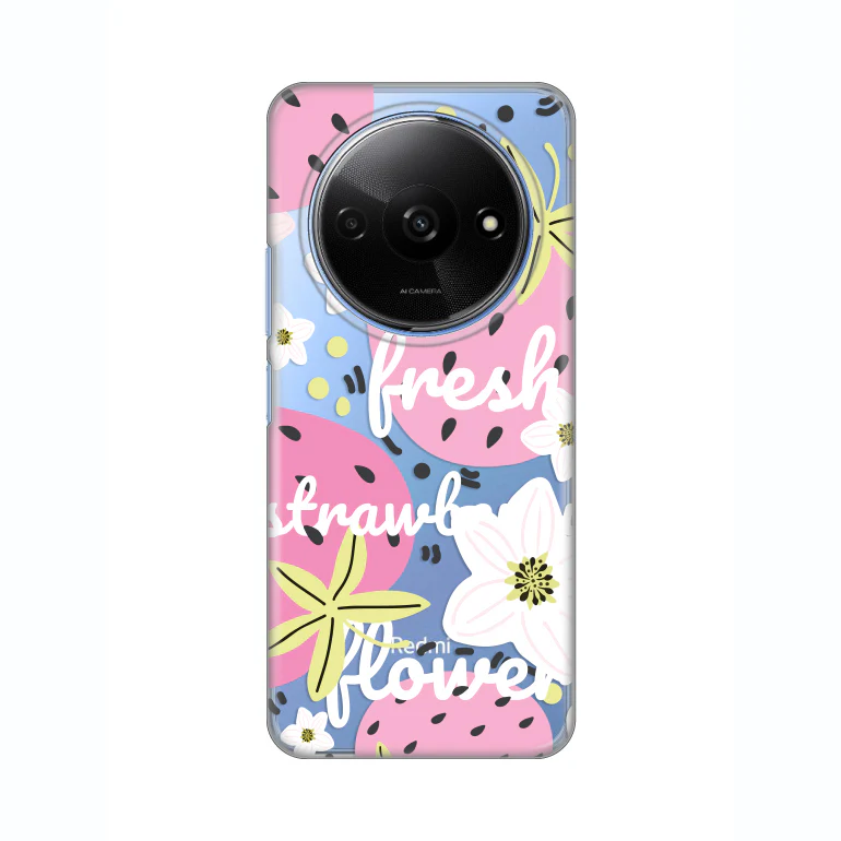 Torbica Silikonska Print Skin za Xiaomi Redmi A3 Fresh Pink