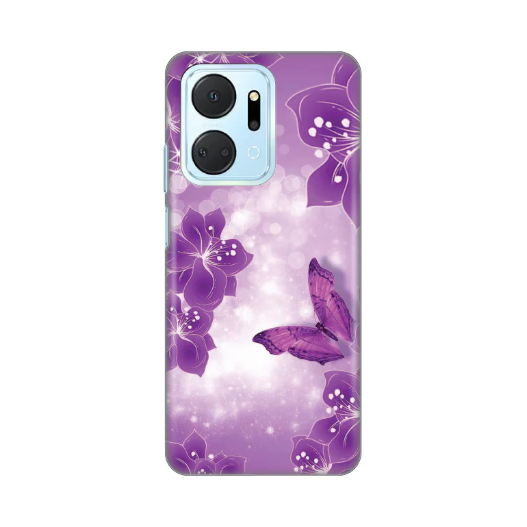 Torbica Silikonska Print za Honor X7a Butterfly And Flowers