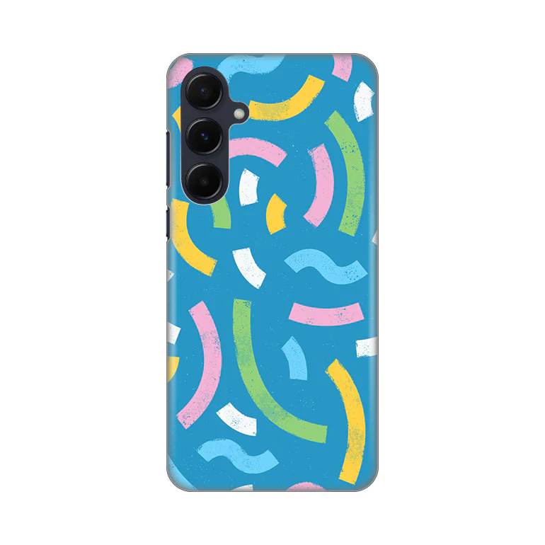 Torbica Silikonska Print za Samsung A556B Galaxy A55 5G Happy Lines blue