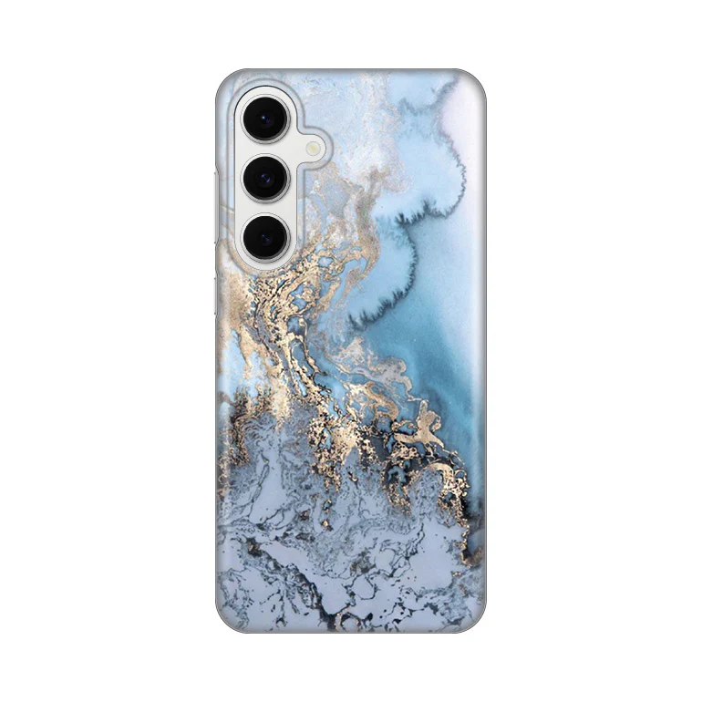 Torbica Silikonska Print za Samsung S721B Galaxy S24 Fe Blue Gold Marble