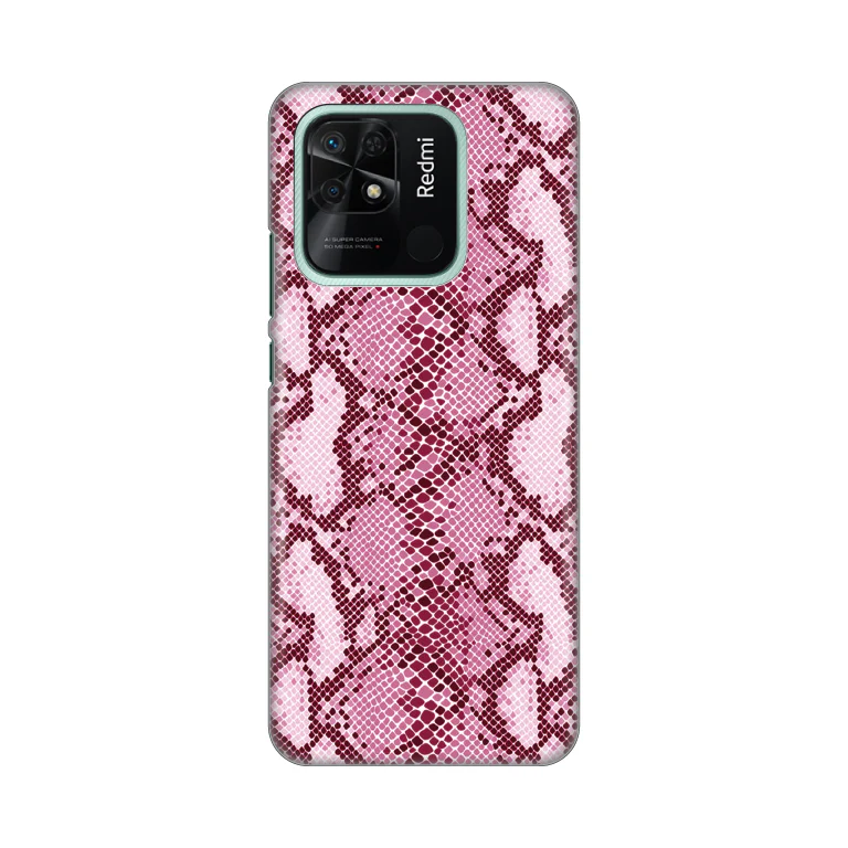 Torbica Silikonska Print za Xiaomi Redmi 10C Pink Snake