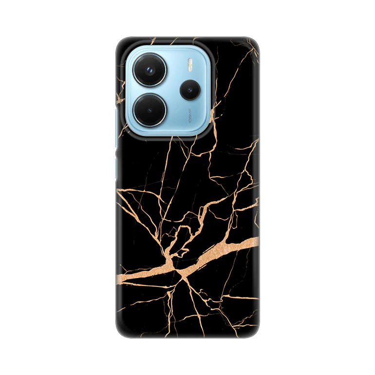 Torbica Silikonska Print za Xiaomi Redmi Note 14 4G All Black