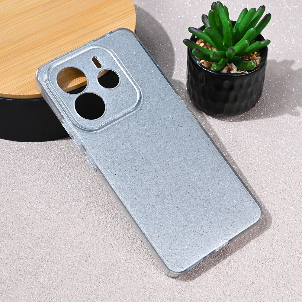 Torbica Sparkle Dust za Xiaomi Redmi Note 14 5G srebrna