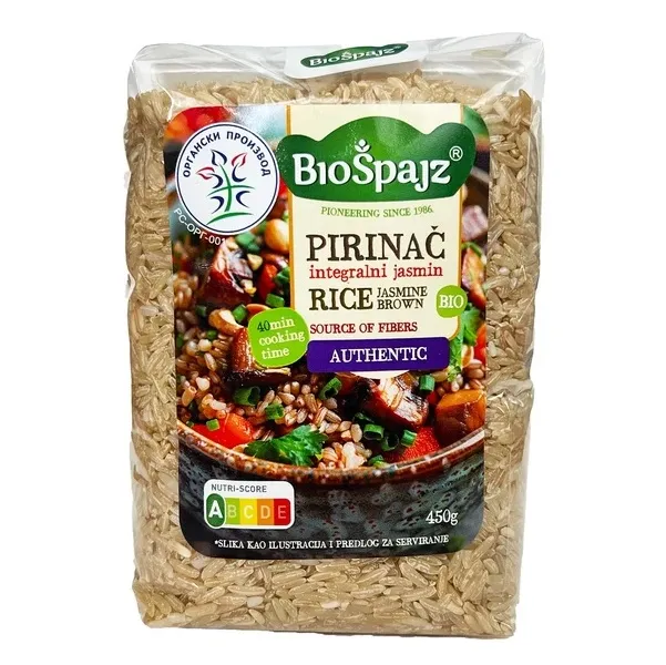 Integralni jasmin pirinač 450g Bio Špajz