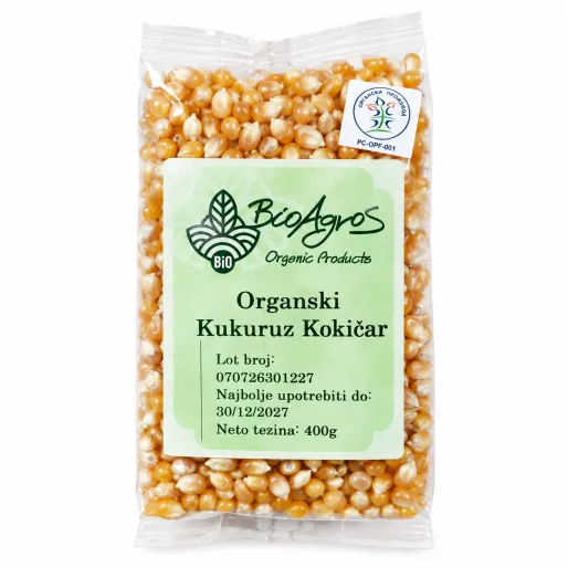 Kukuruz kokičar organski 400g Bio Agros