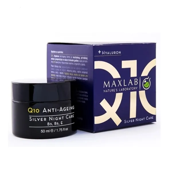 Maxlab Q10 Noćna krema protiv bora sa nano srebrom  50ml