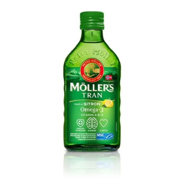 Möller's Omega 3 Citron 250ml  Ulje jetre bakalara sa ukusom limuna