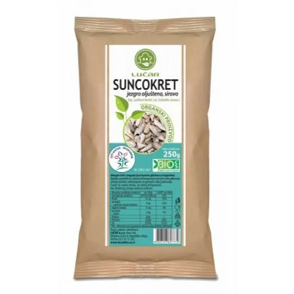 Suncokret sirovi organski jezgro 100g Lučar