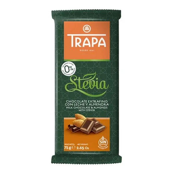 Trapa mlečna čokolada sa bademom sa zaslađivačem 75g