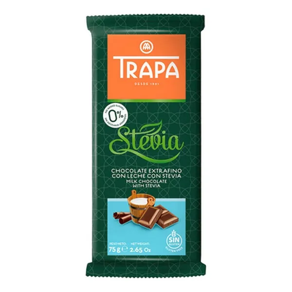 Trapa mlečna čokolada sa zaslađivačem 75g
