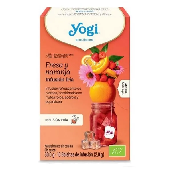 Yogi Tea Strawberry Orange cold brew organic čaj 27g