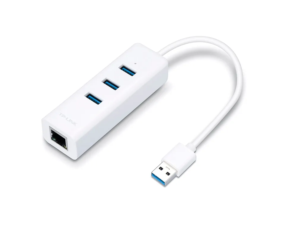 ADAPTER TP-LINK UE330 USB 3.0 TO RJ-45 GIGABIT ETHERNET NETWORK/1X LAN/3X USB 3.0 HUB