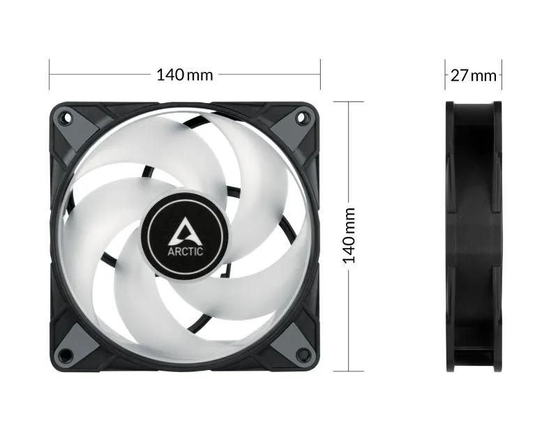 ARCTIC P14 PWM PST A-RGB 140MM VENTILATOR CRNI (ACFAN00239A)
