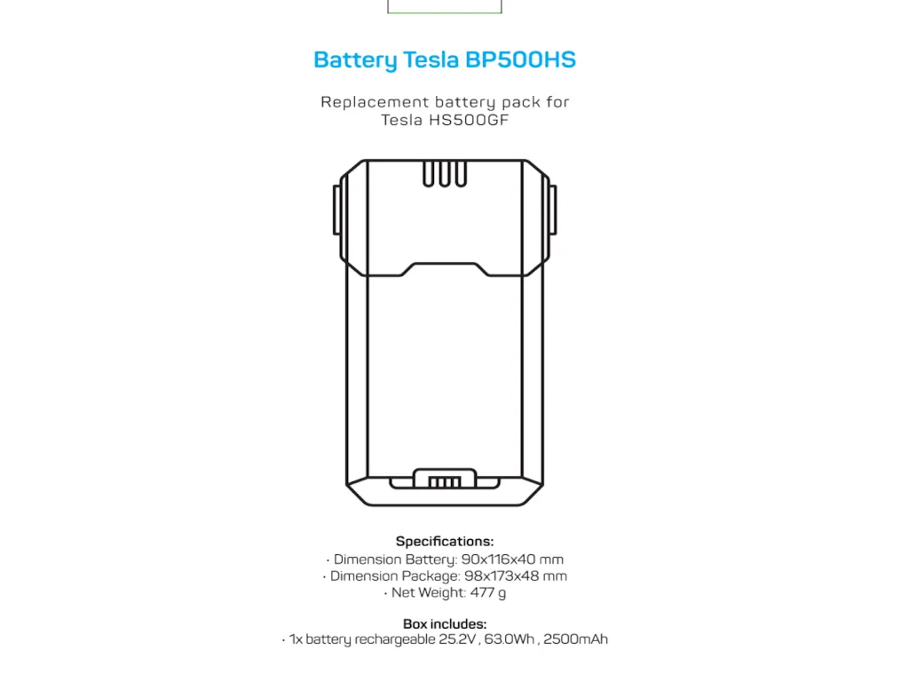 BATTERRY PACK TESLA HS500GF/BATERIJE ZA USISIVAC