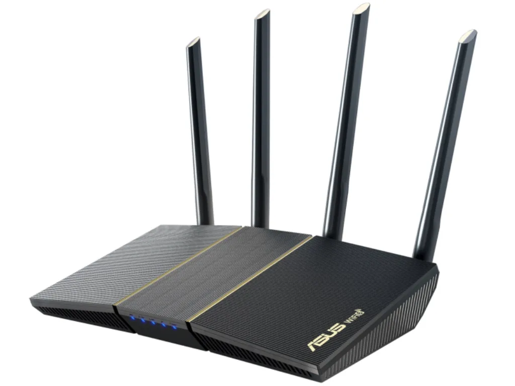 BEŽICNI RUTER ASUS RT-AX57 WI-FI/AX3000/2402 MBPS/574 MBPS/4 ANTENE/CRNA