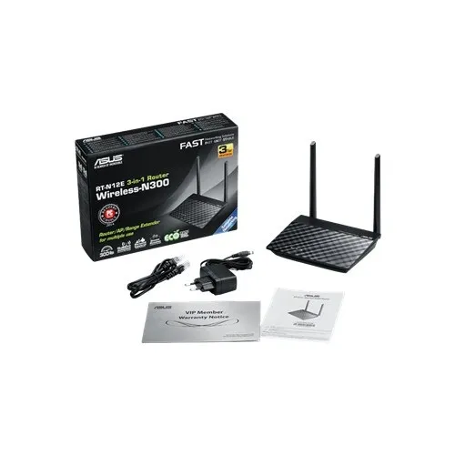 BEŽICNI RUTER ASUS RT-N12E WI-FI/ N300/ 300MBPS/2 ANTENE