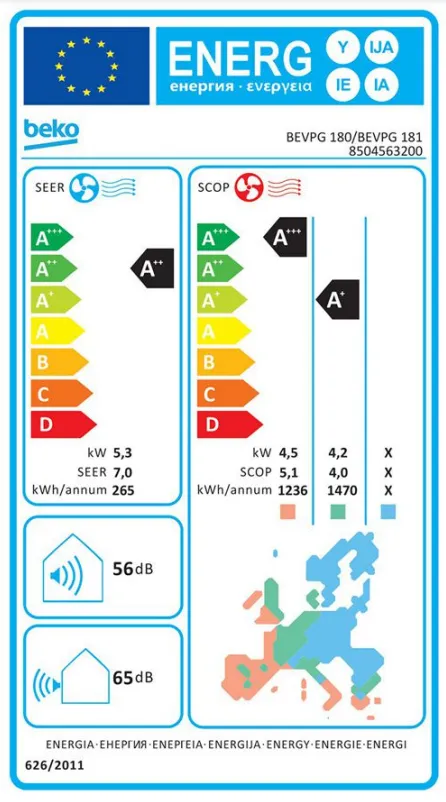 BEKO BEVPG 180/ BEVPG 181 INVERTER KLIMA UREĐAJ